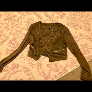 Windsor olive green moto jacket